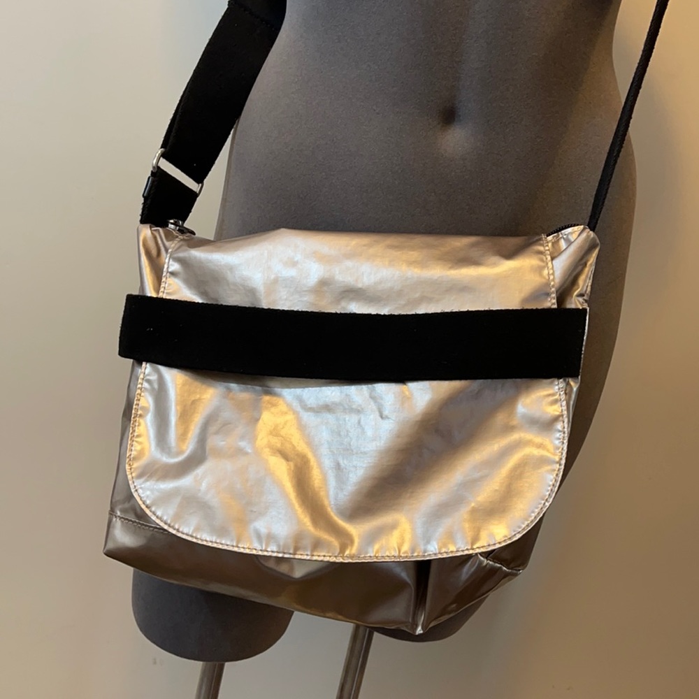 Jack Gomme Gold Metallic Crossbody Bag